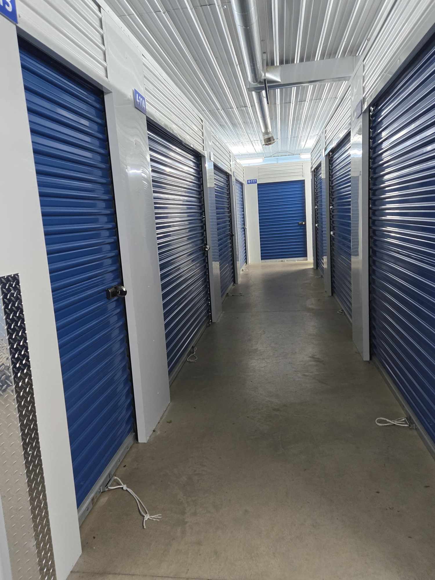 Interior Blue climate controlled units in Alliance, Ohio